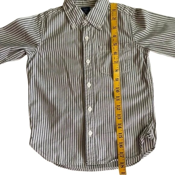 Baby Gap Boys Striped Long Sleeve Button-Up Shirt Size 5 - Picture 4 of 5